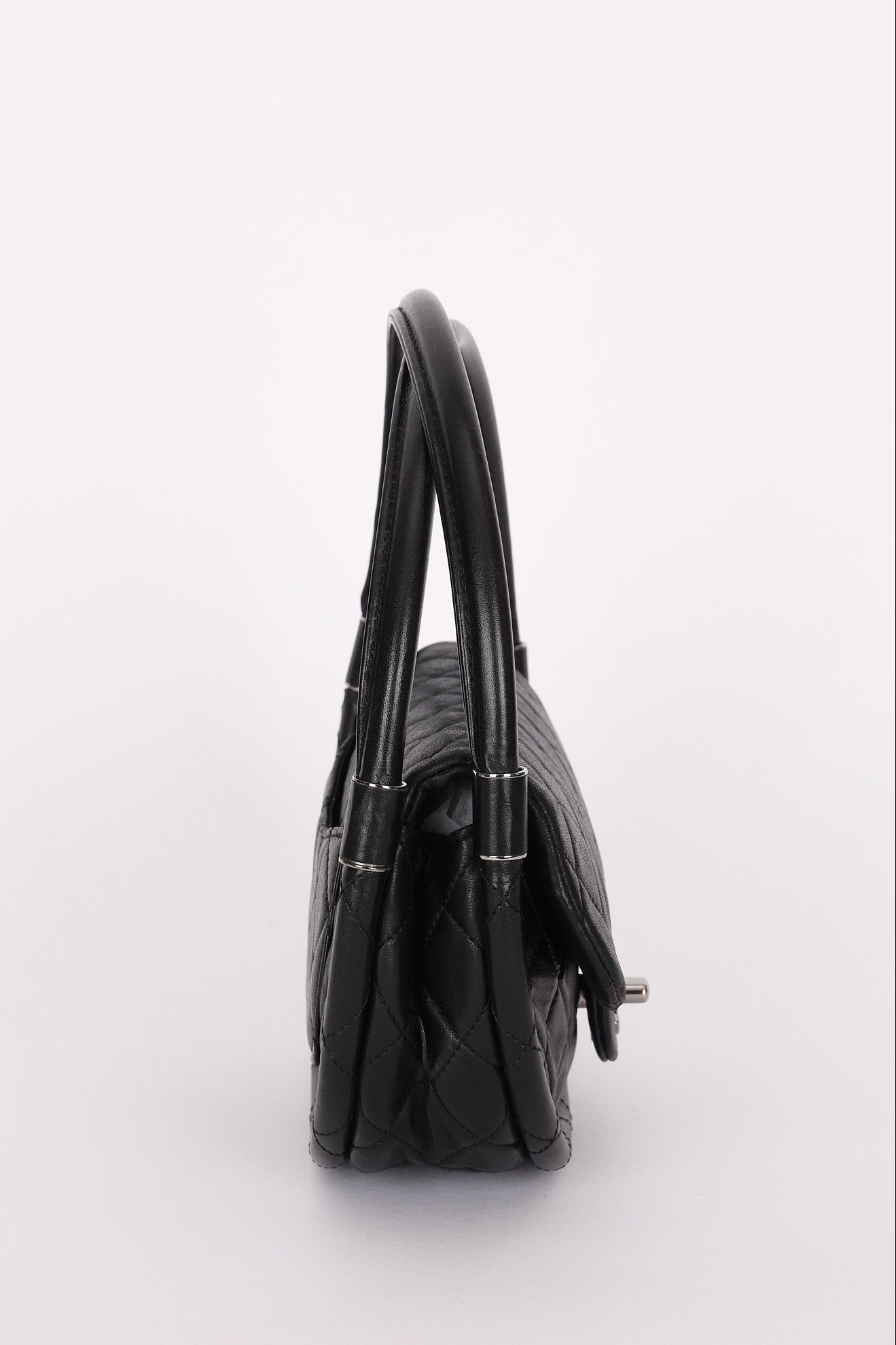 Chanel Small Hula Hoop Bag Black Lambskin SHW