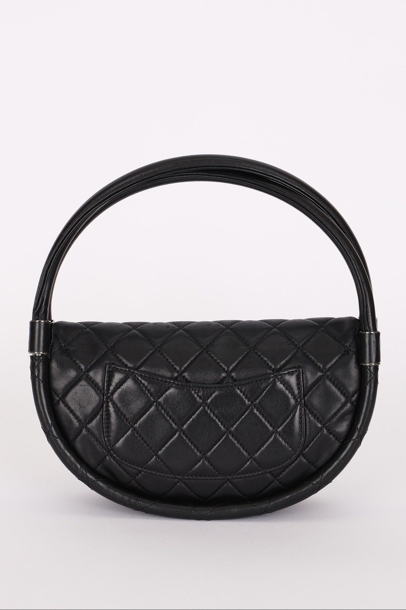 Chanel Small Hula Hoop Bag Black Lambskin SHW