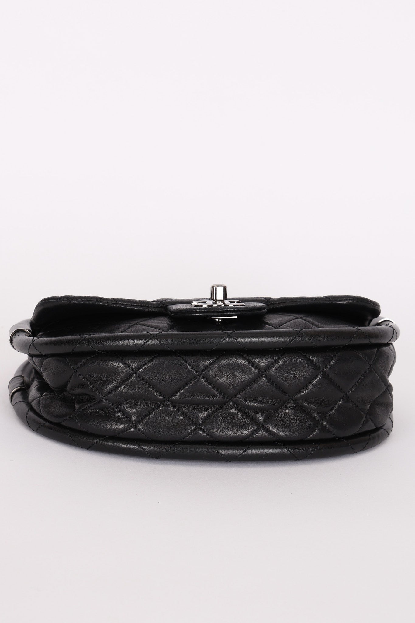 Chanel Small Hula Hoop Bag Black Lambskin SHW