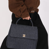 Chanel Kelly Top Handle Bag Denim 24K GP