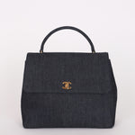 Chanel Kelly Top Handle Bag Denim 24K GP
