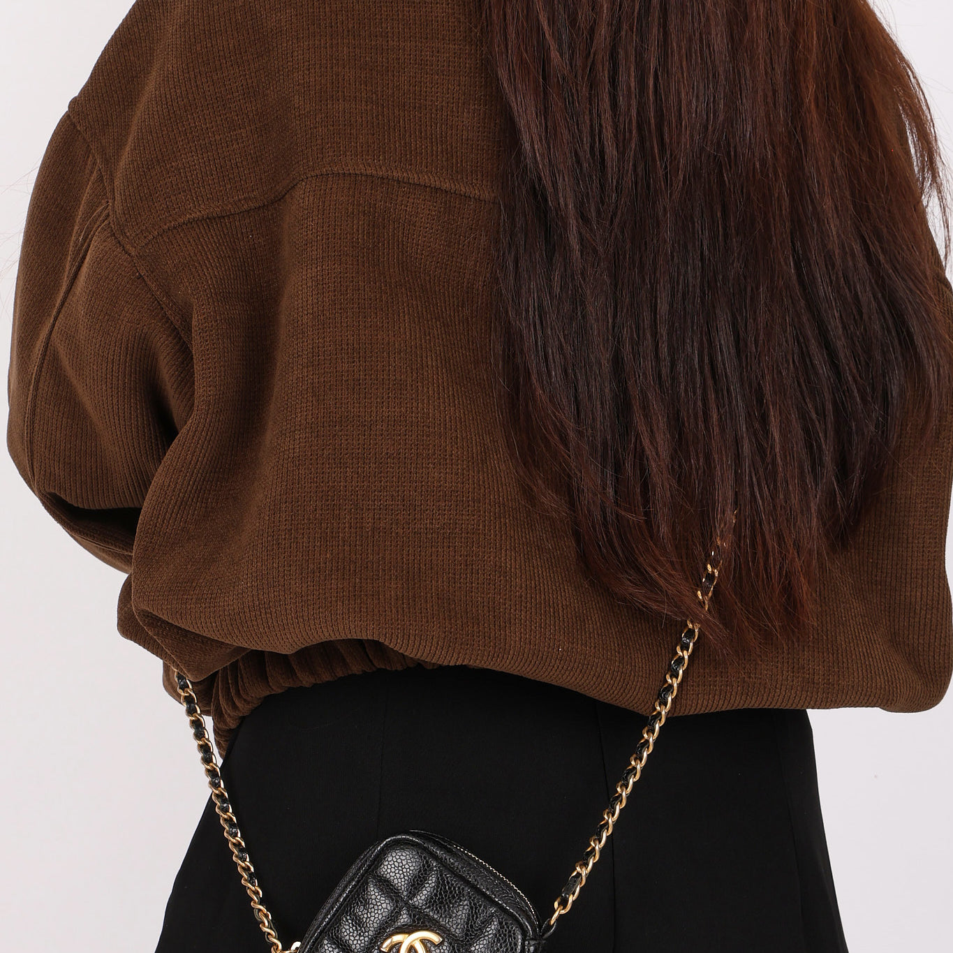 Chanel Diamond Mini Bag Black Caviar AGHW