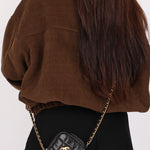 Chanel Diamond Mini Bag Black Caviar AGHW