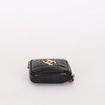 Chanel Diamond Mini Bag Black Caviar AGHW