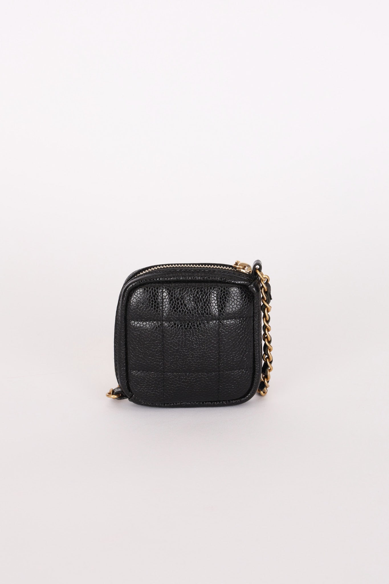 Chanel Diamond Mini Bag Black Caviar AGHW