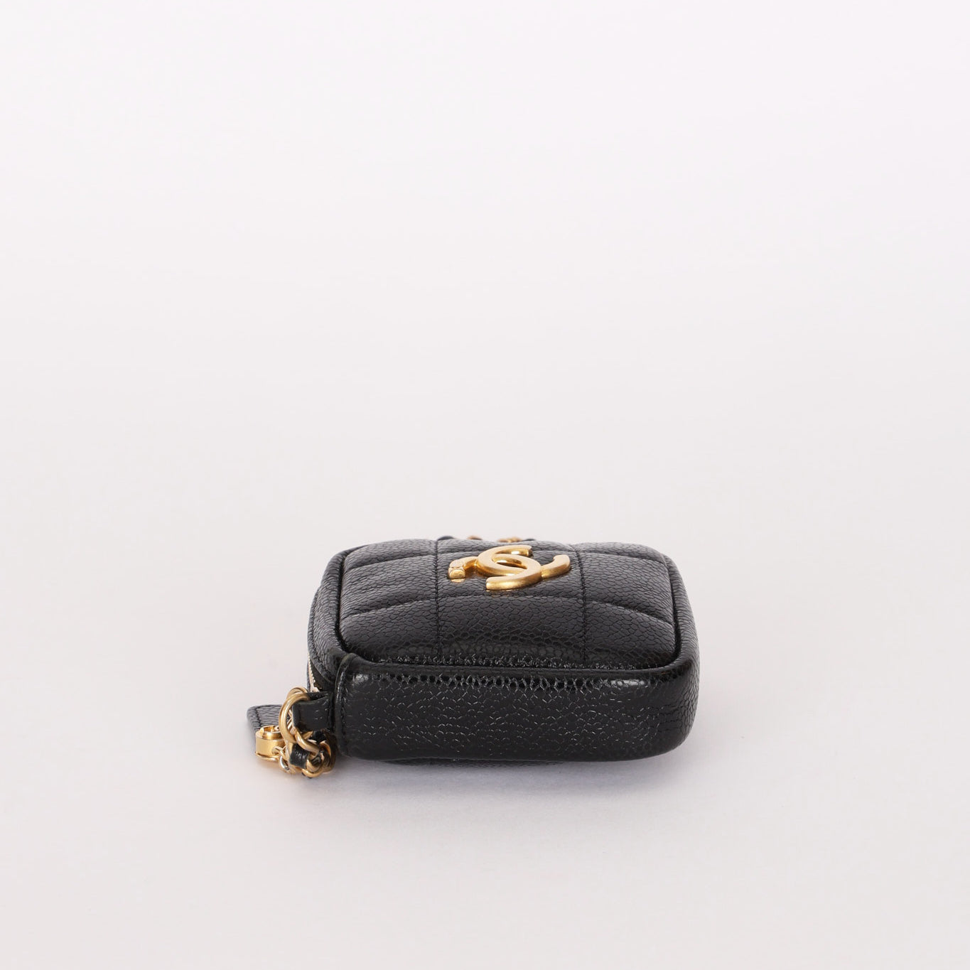 Chanel Diamond Mini Bag Black Caviar AGHW