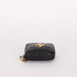Chanel Diamond Mini Bag Black Caviar AGHW