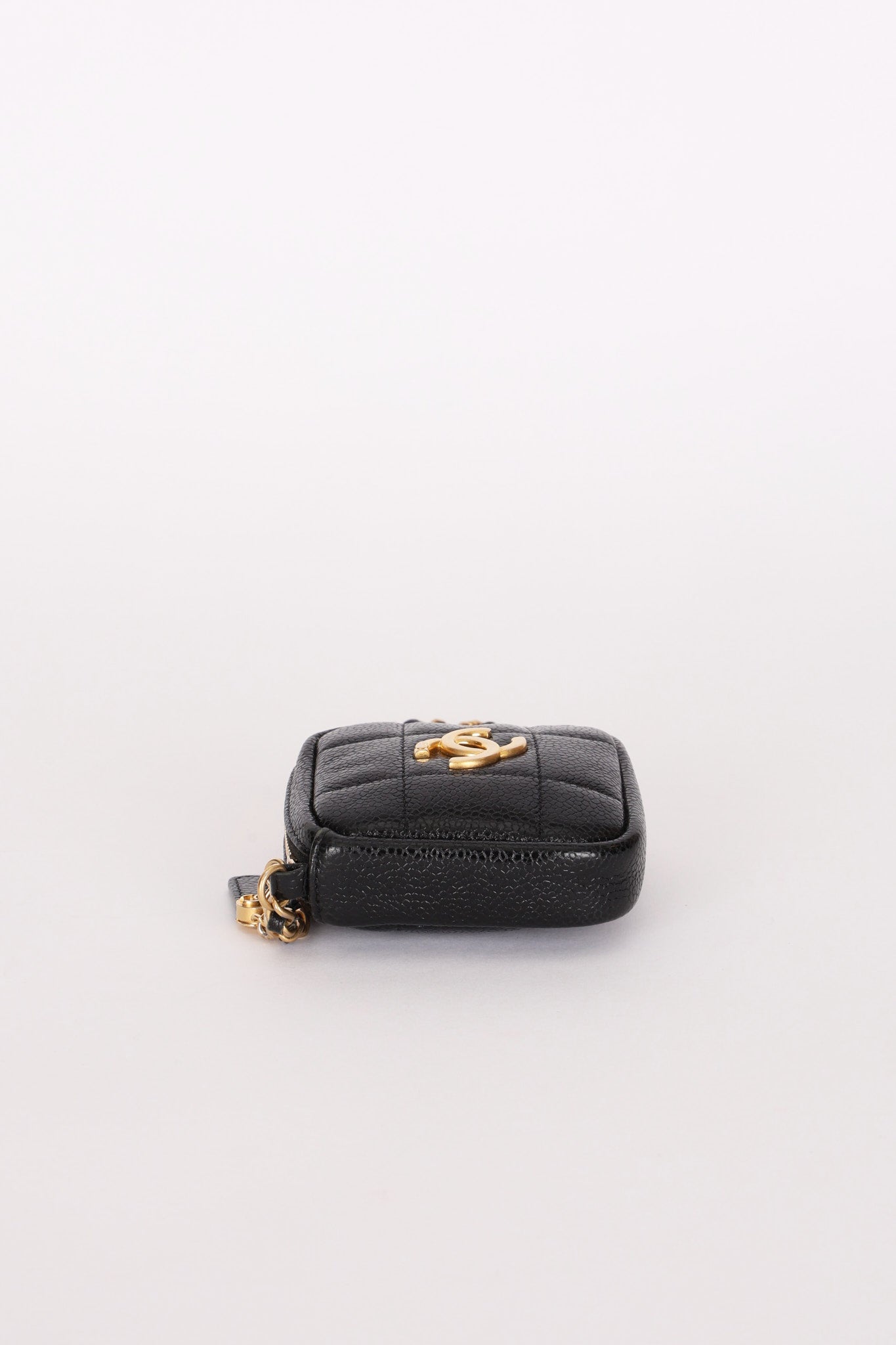 Chanel Diamond Mini Bag Black Caviar AGHW