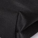 Gucci Kisslock Top Handle Clutch Black Satin