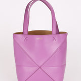 Loewe Mini Puzzle Fold Tote Purple Smooth Calfskin