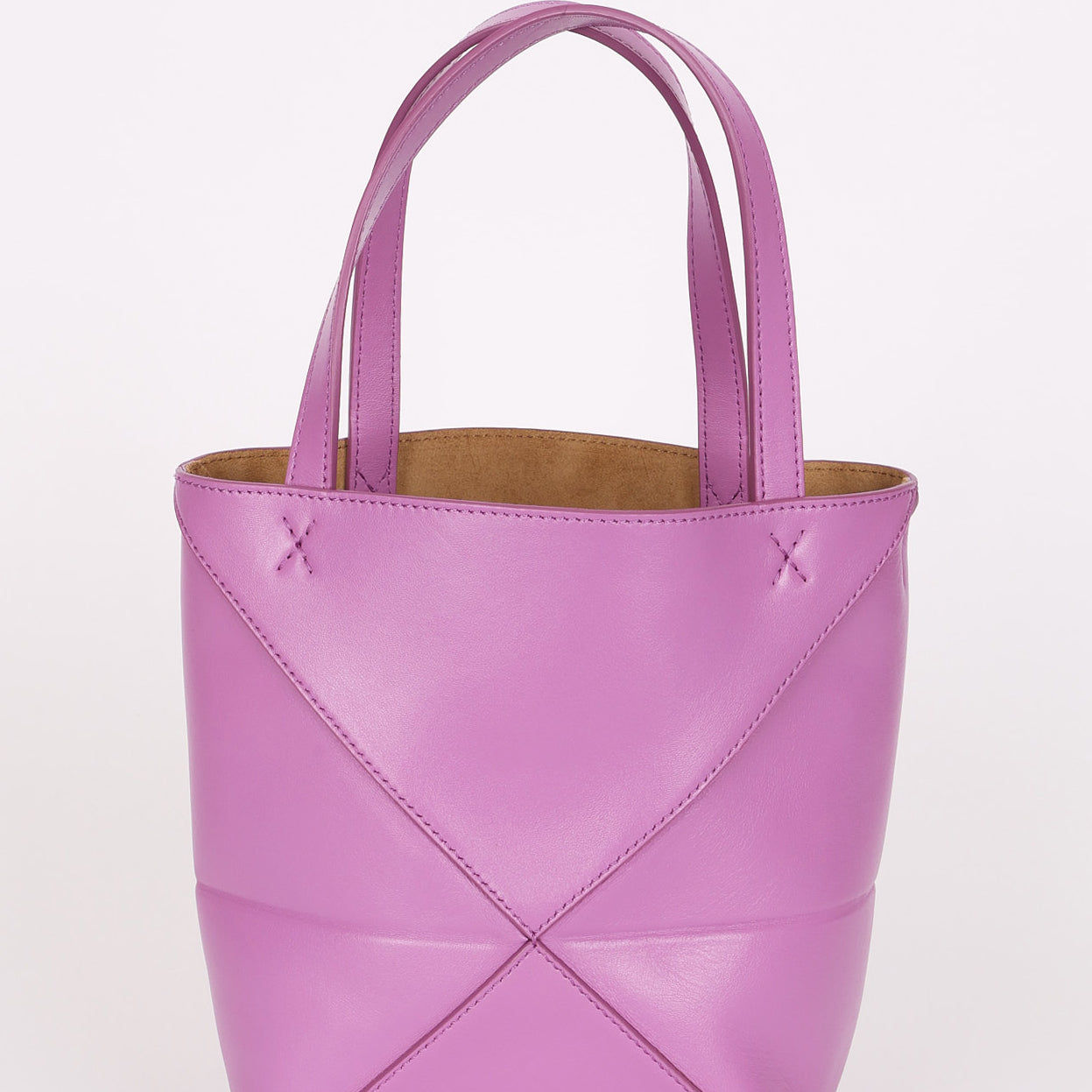 Loewe Mini Puzzle Fold Tote Purple Smooth Calfskin