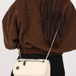 Chanel Paris-Salzburg Single Flap Ivory Wool RHW