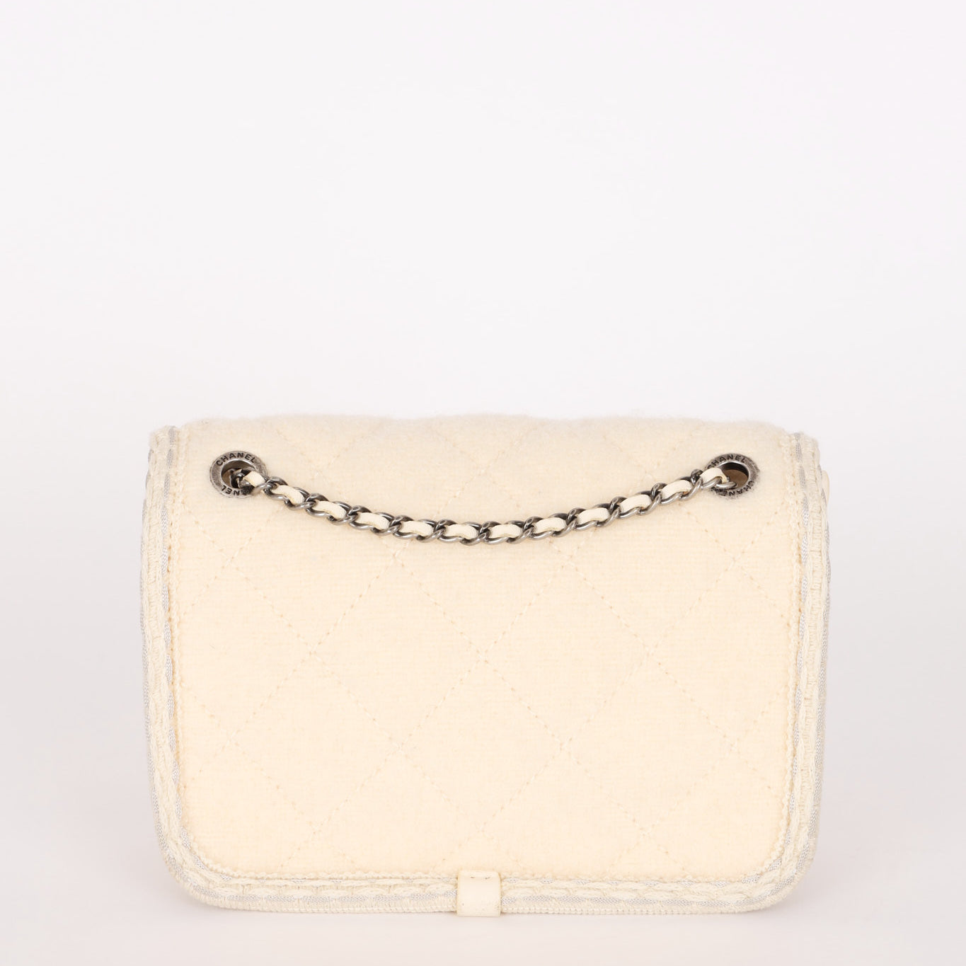 Chanel Paris-Salzburg Single Flap Ivory Wool RHW