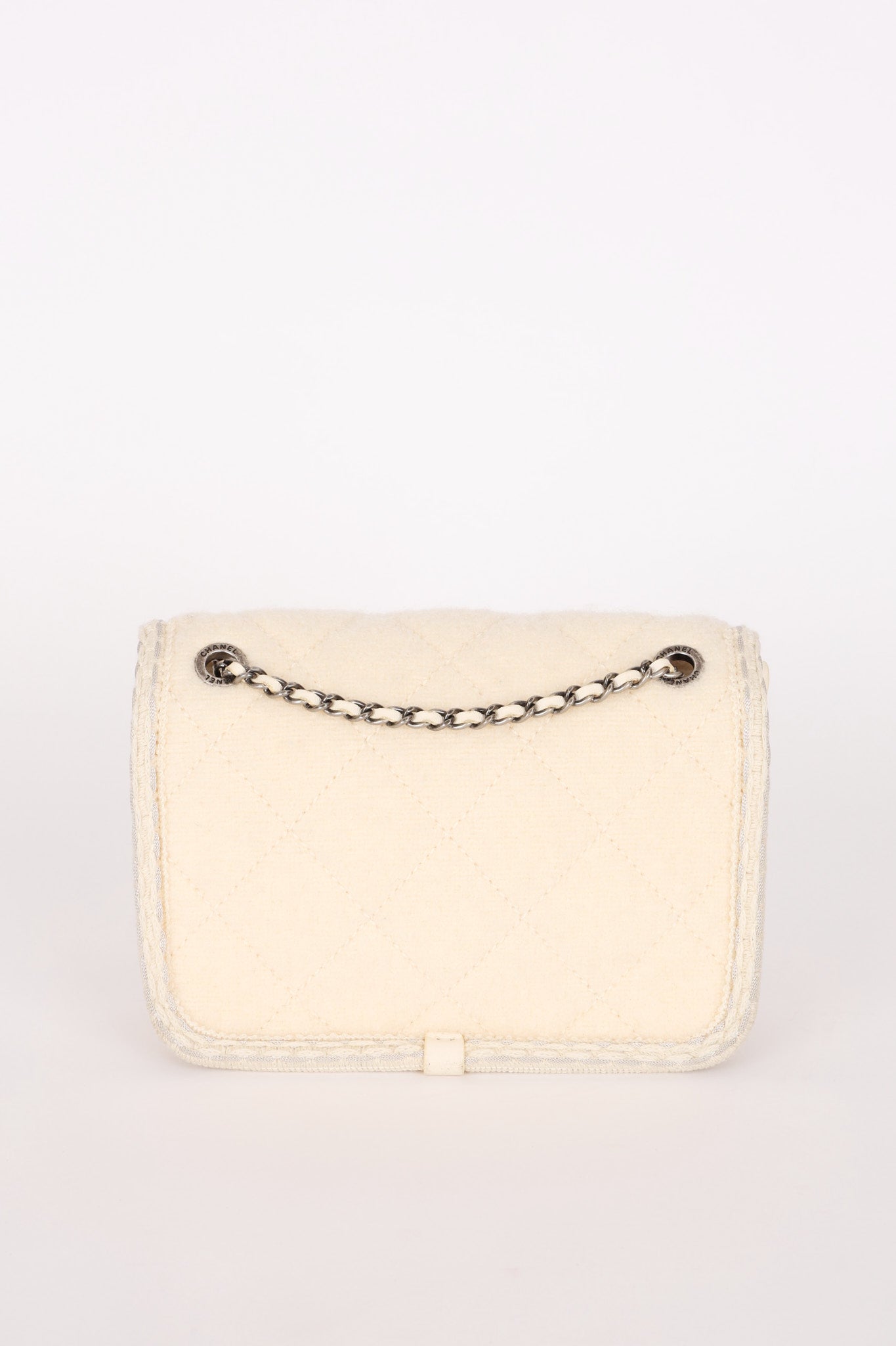 Chanel Paris-Salzburg Single Flap Ivory Wool RHW