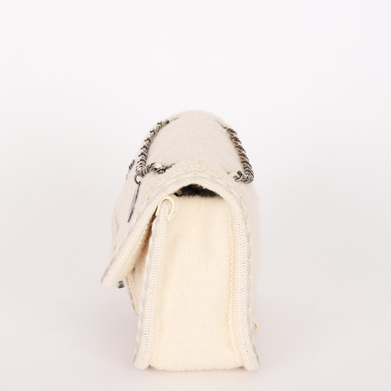 Chanel Paris-Salzburg Single Flap Ivory Wool RHW