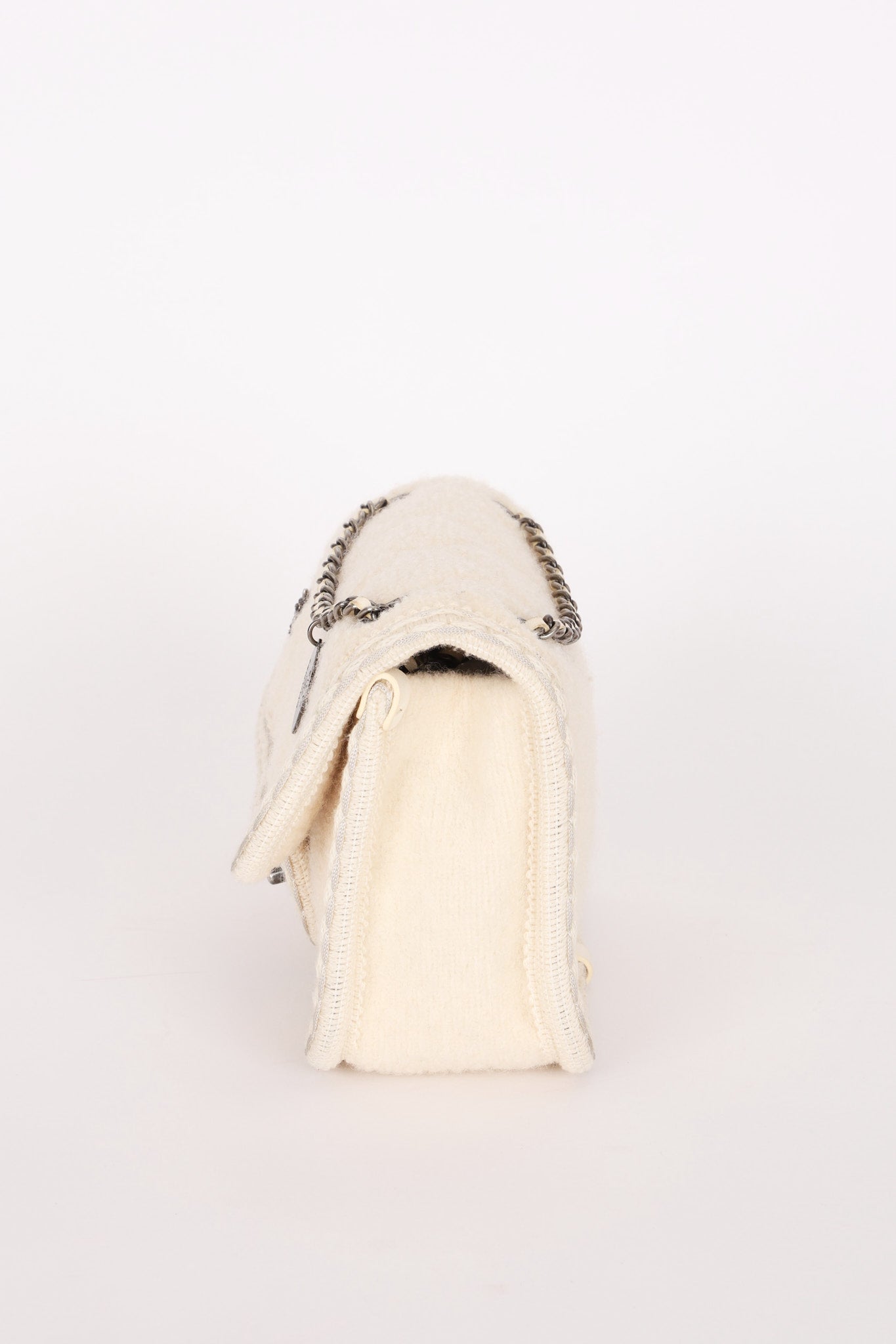 Chanel Paris-Salzburg Single Flap Ivory Wool RHW