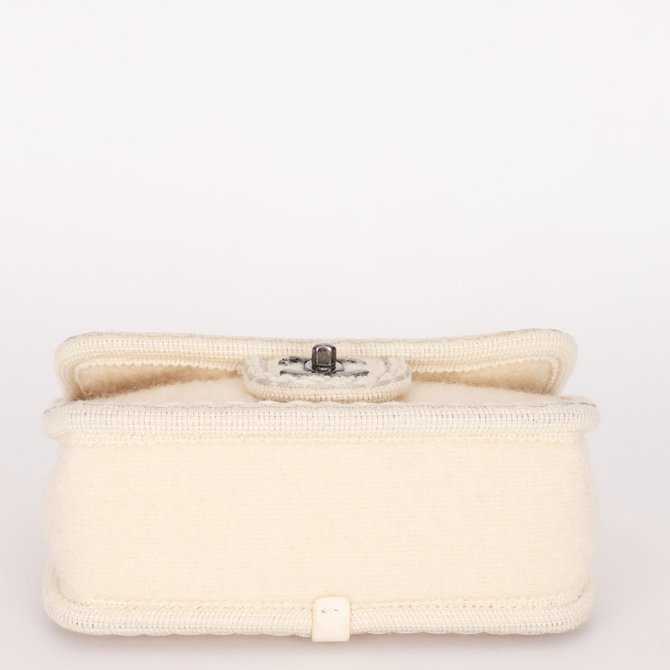 Chanel Paris-Salzburg Single Flap Ivory Wool RHW