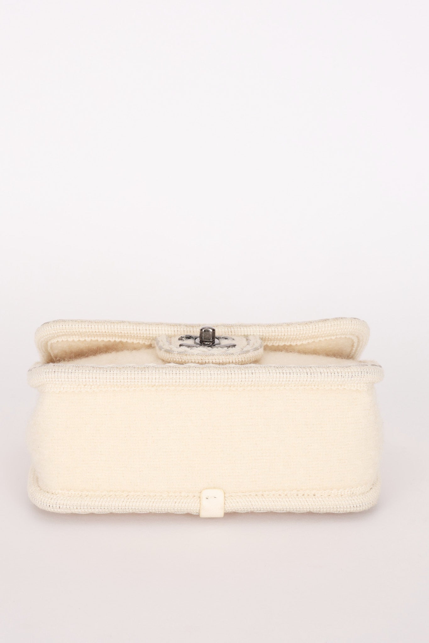 Chanel Paris-Salzburg Single Flap Ivory Wool RHW