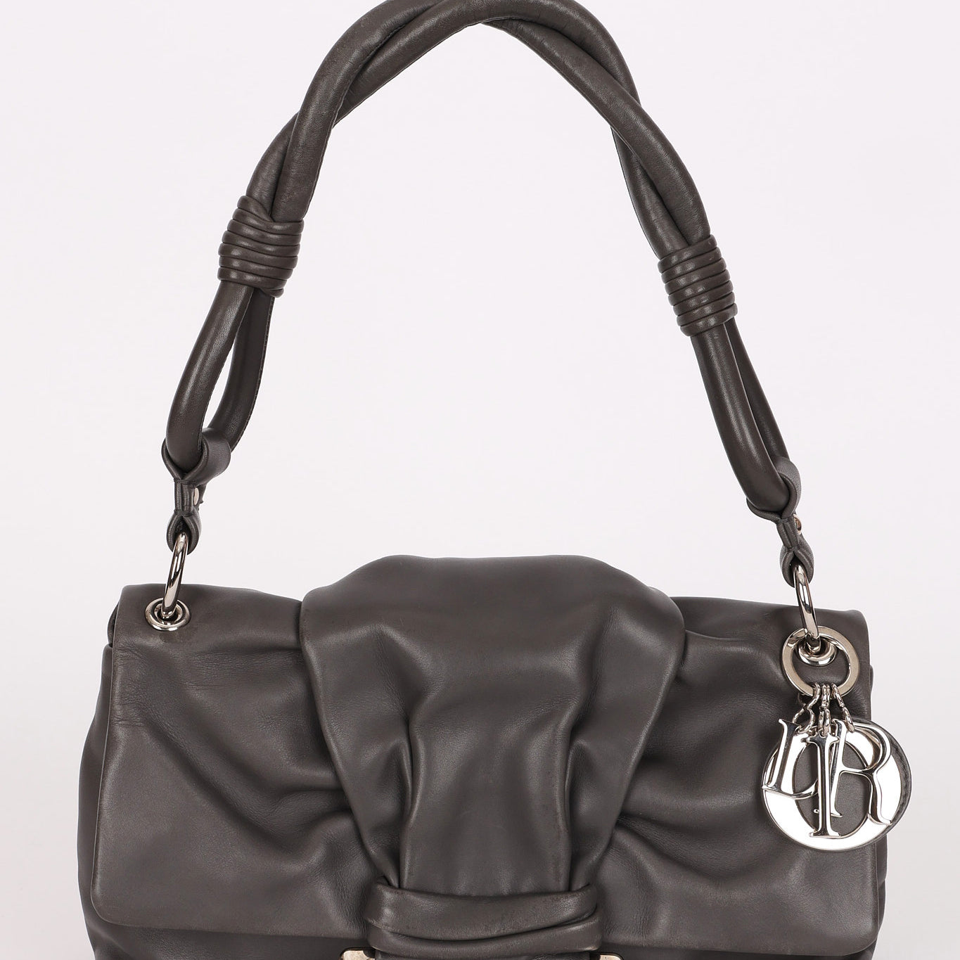 Christian Dior Small Demi Lune Shoulder Bag Dark Gray 2009