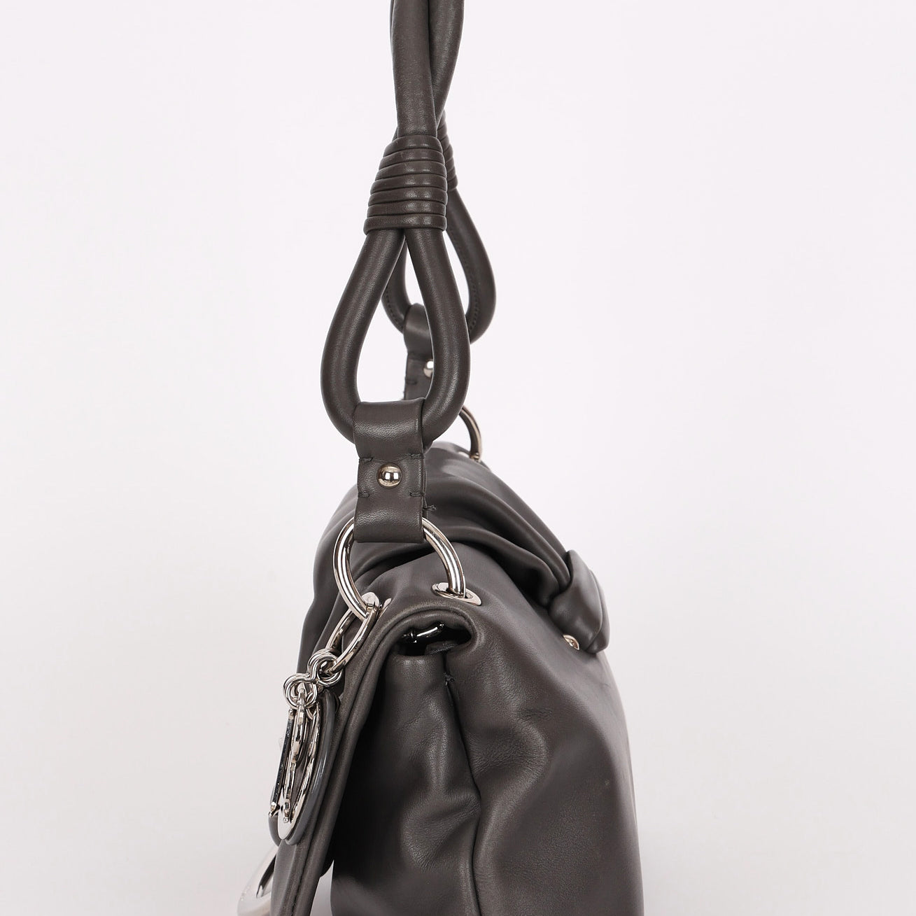 Christian Dior Small Demi Lune Shoulder Bag Dark Gray 2009