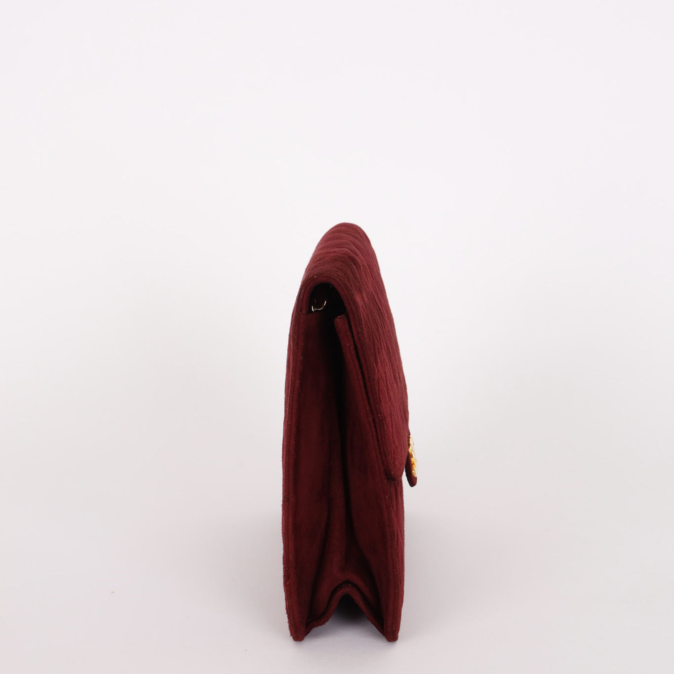 Chanel Push Pin Single Flap Bordeaux Suede GHW