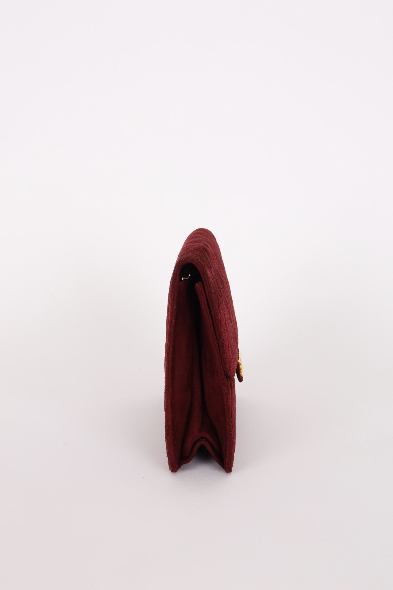 Chanel Push Pin Single Flap Bordeaux Suede GHW