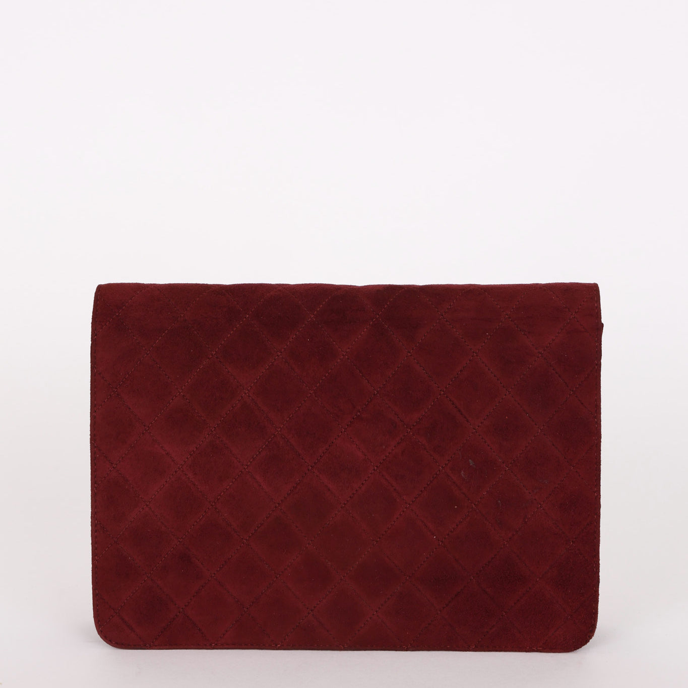 Chanel Push Pin Single Flap Bordeaux Suede GHW