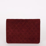 Chanel Push Pin Single Flap Bordeaux Suede GHW