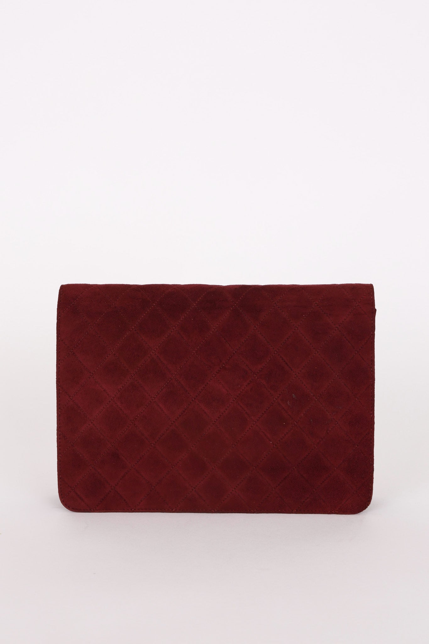 Chanel Push Pin Single Flap Bordeaux Suede GHW