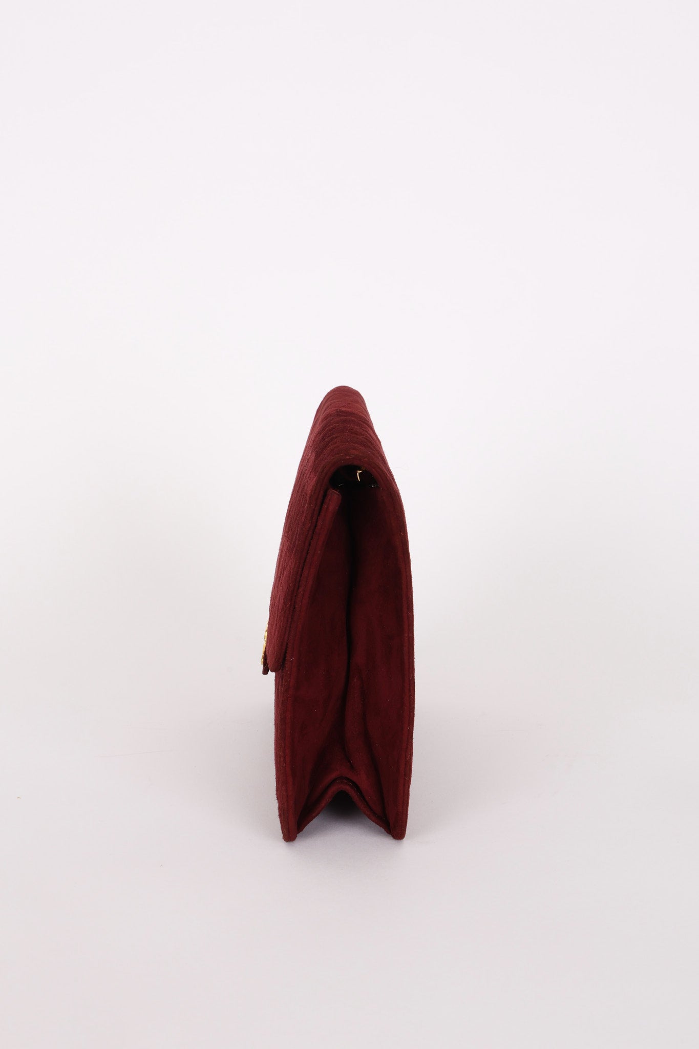 Chanel Push Pin Single Flap Bordeaux Suede GHW