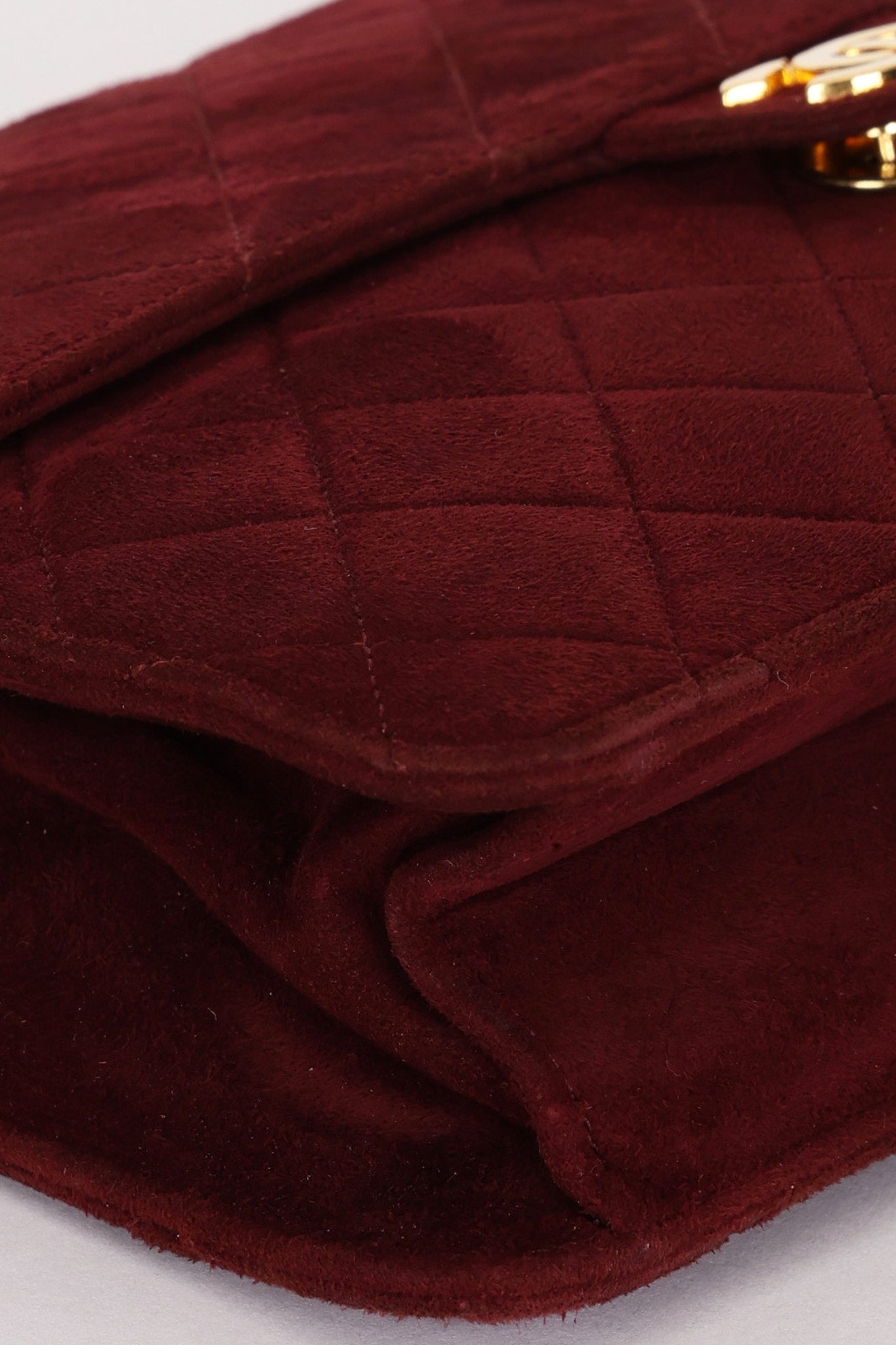 Chanel Push Pin Single Flap Bordeaux Suede GHW