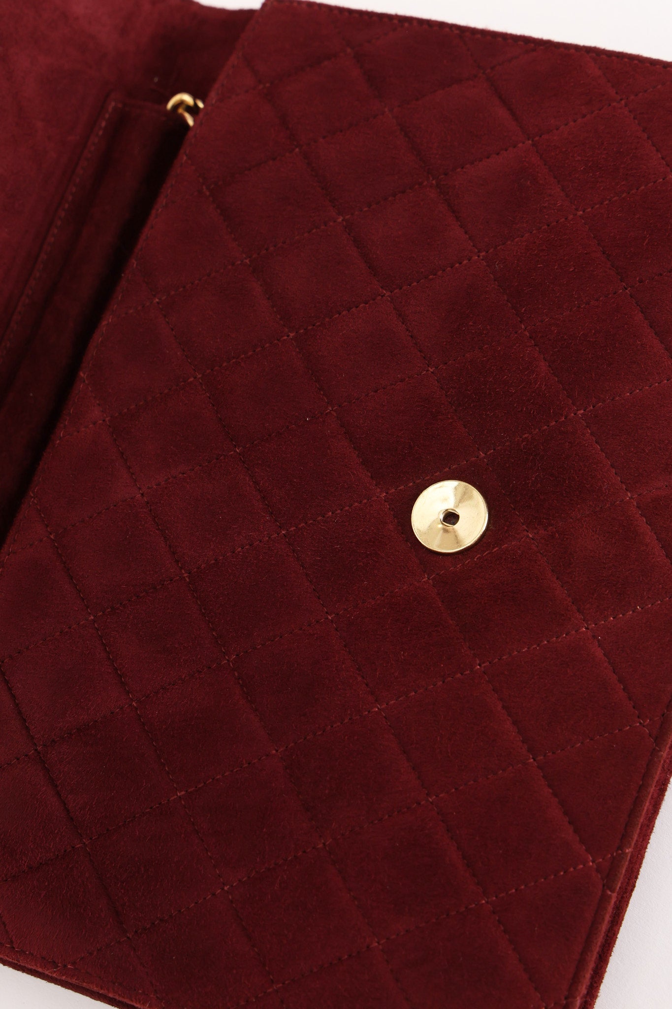 Chanel Push Pin Single Flap Bordeaux Suede GHW