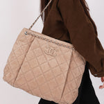 Chanel Large Hamptons Tote Taupe Nubuck SHW