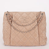 Chanel Large Hamptons Tote Taupe Nubuck SHW
