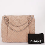 Chanel Large Hamptons Tote Taupe Nubuck SHW