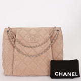 Chanel Large Hamptons Tote Taupe Nubuck SHW
