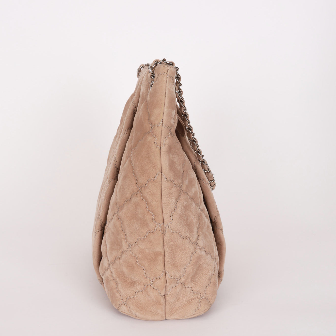 Chanel Large Hamptons Tote Taupe Nubuck SHW