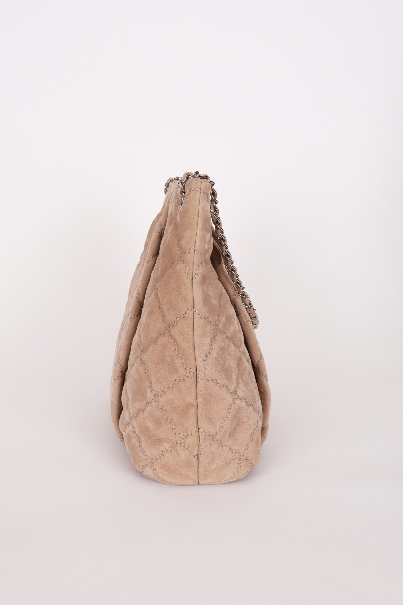 Chanel Large Hamptons Tote Taupe Nubuck SHW