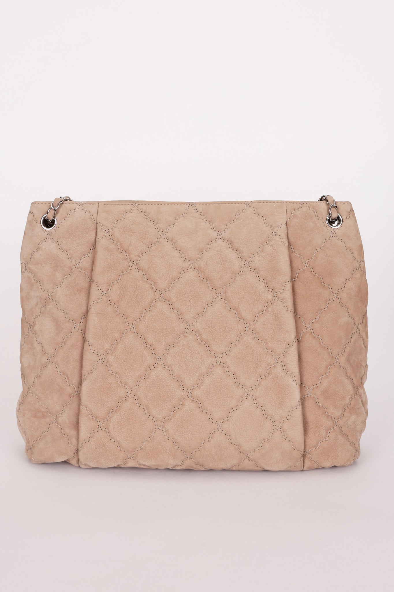 Chanel Large Hamptons Tote Taupe Nubuck SHW