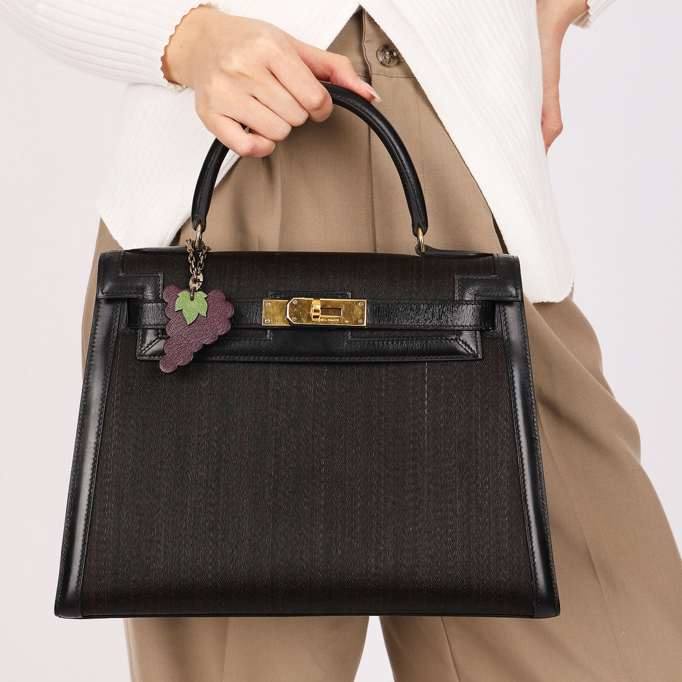 Hermès Leather Grape Charm