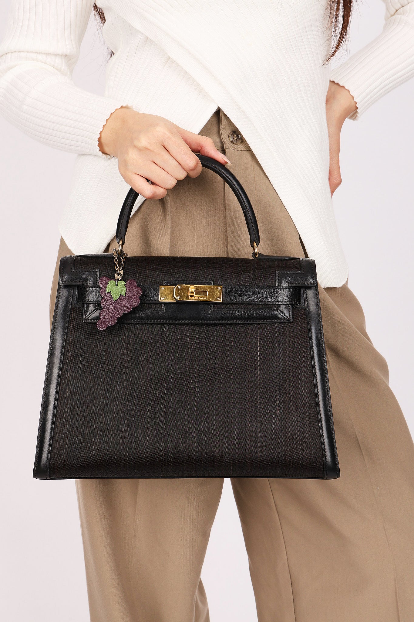 Hermès Leather Grape Charm