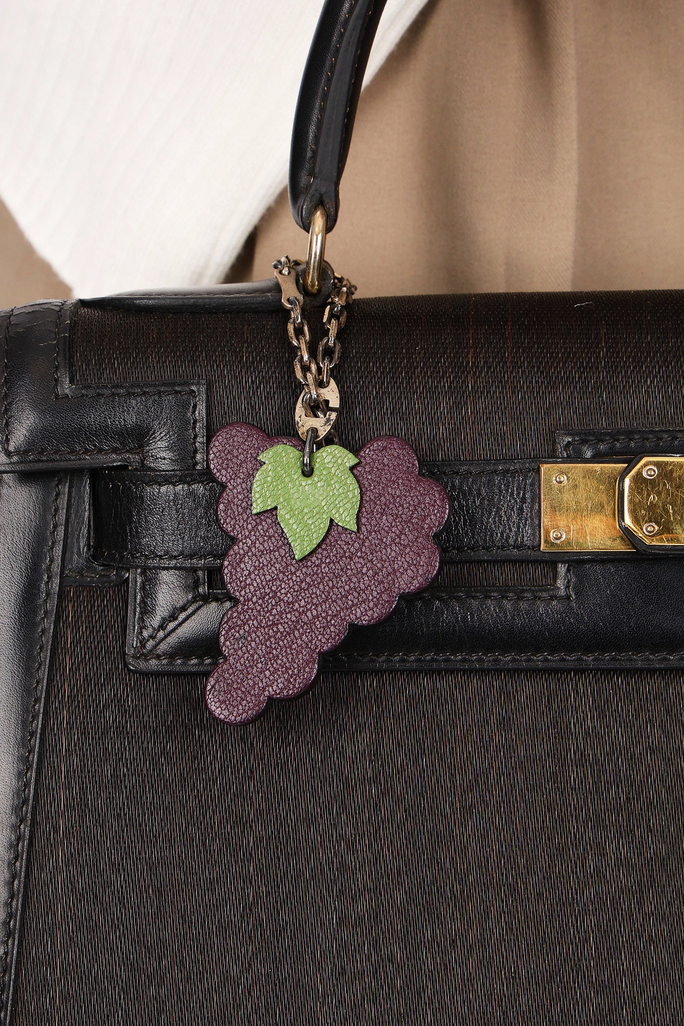 Hermès Leather Grape Charm