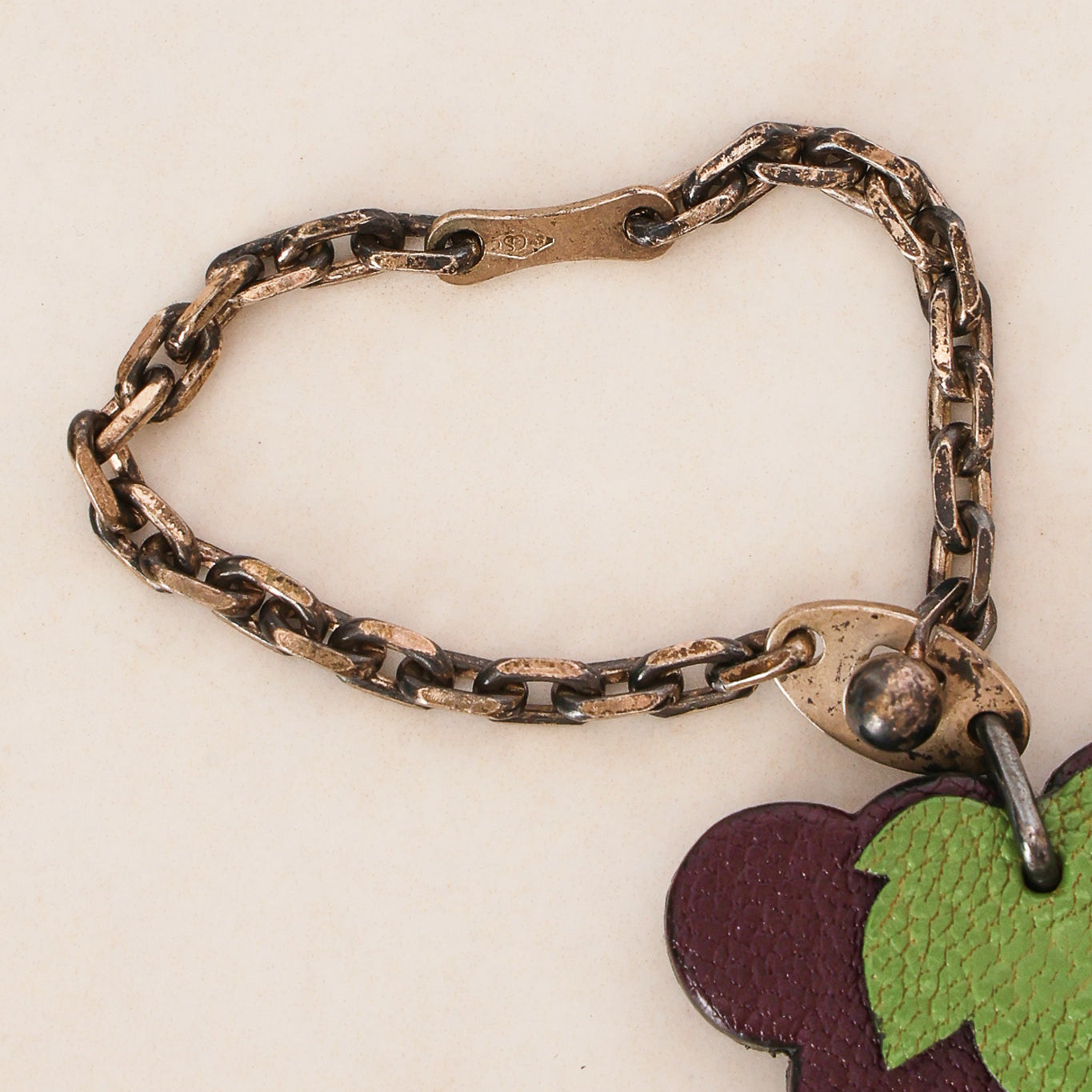 Hermès Leather Grape Charm