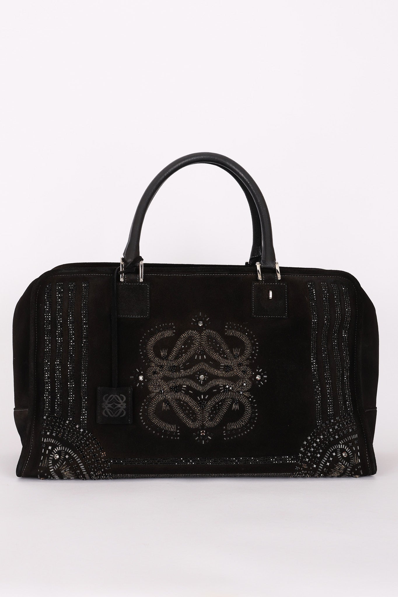 Loewe Beaded Anagram Amazona Boston Bag