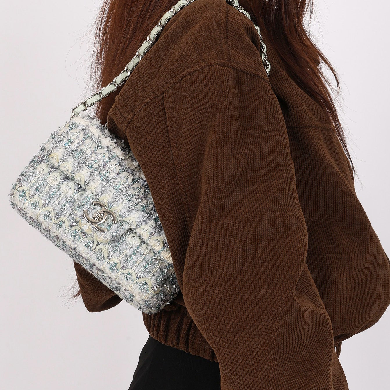 Chanel Mini Rectangle Multicolor Tweed SHW