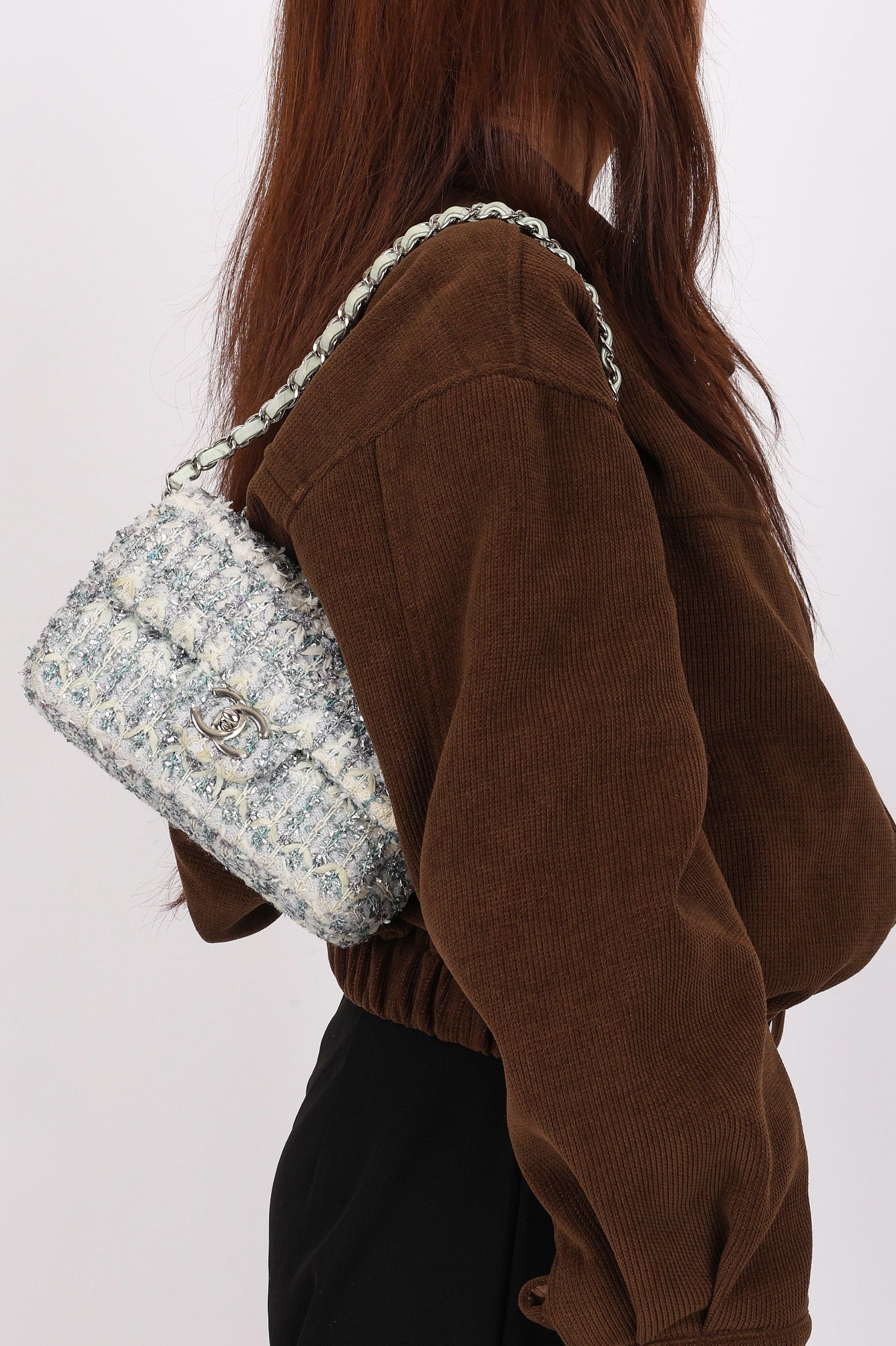 Chanel Mini Rectangle Multicolor Tweed SHW