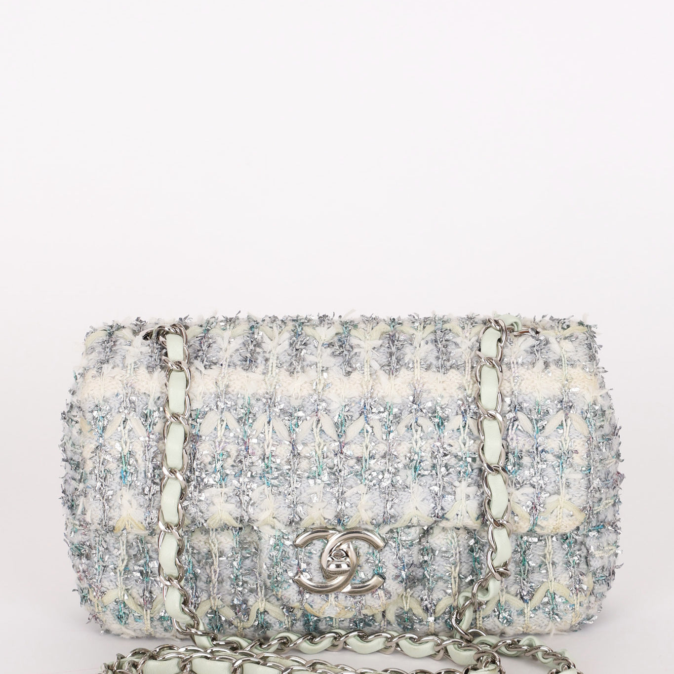 Chanel Mini Rectangle Multicolor Tweed SHW
