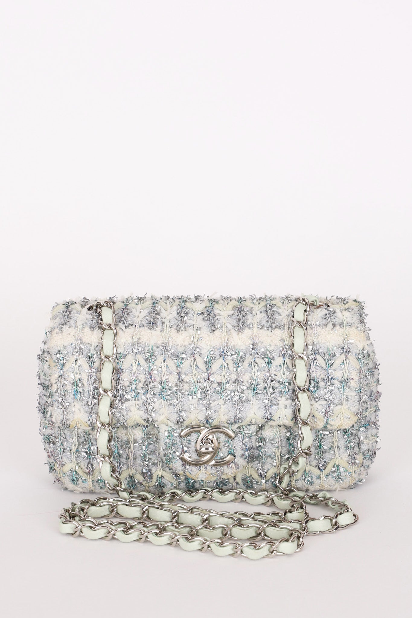 Chanel Mini Rectangle Multicolor Tweed SHW