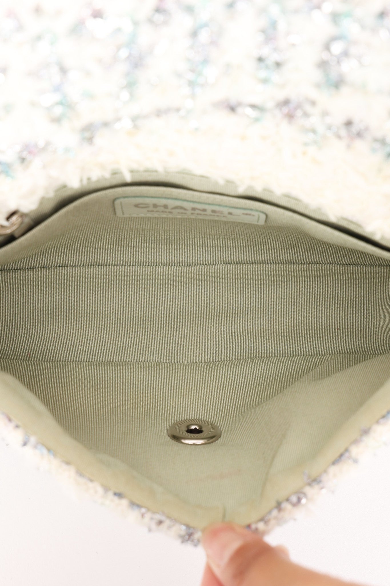 Chanel Mini Rectangle Multicolor Tweed SHW