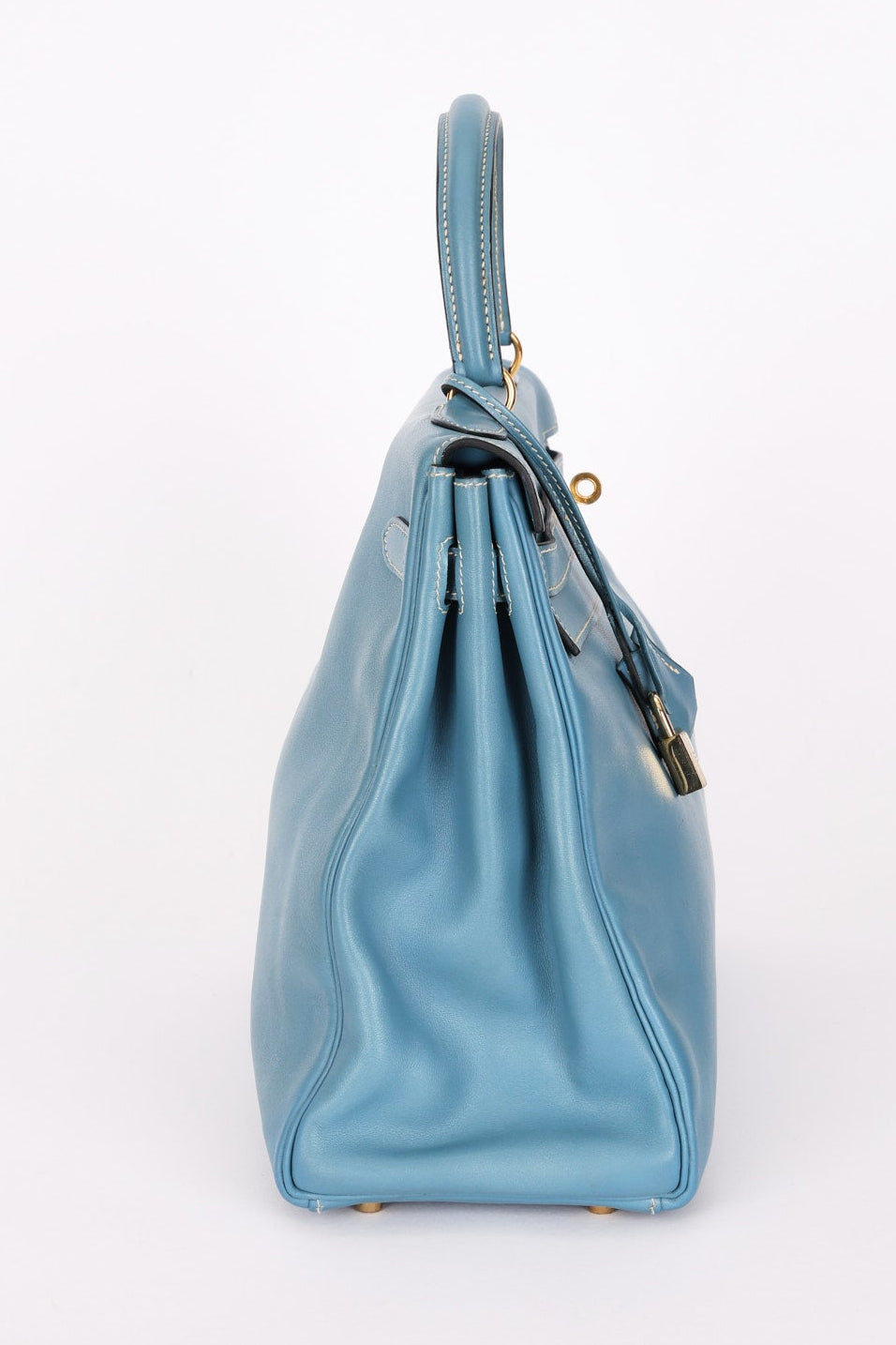 Hermès Kelly 28 Bleu Jean Swift GHW